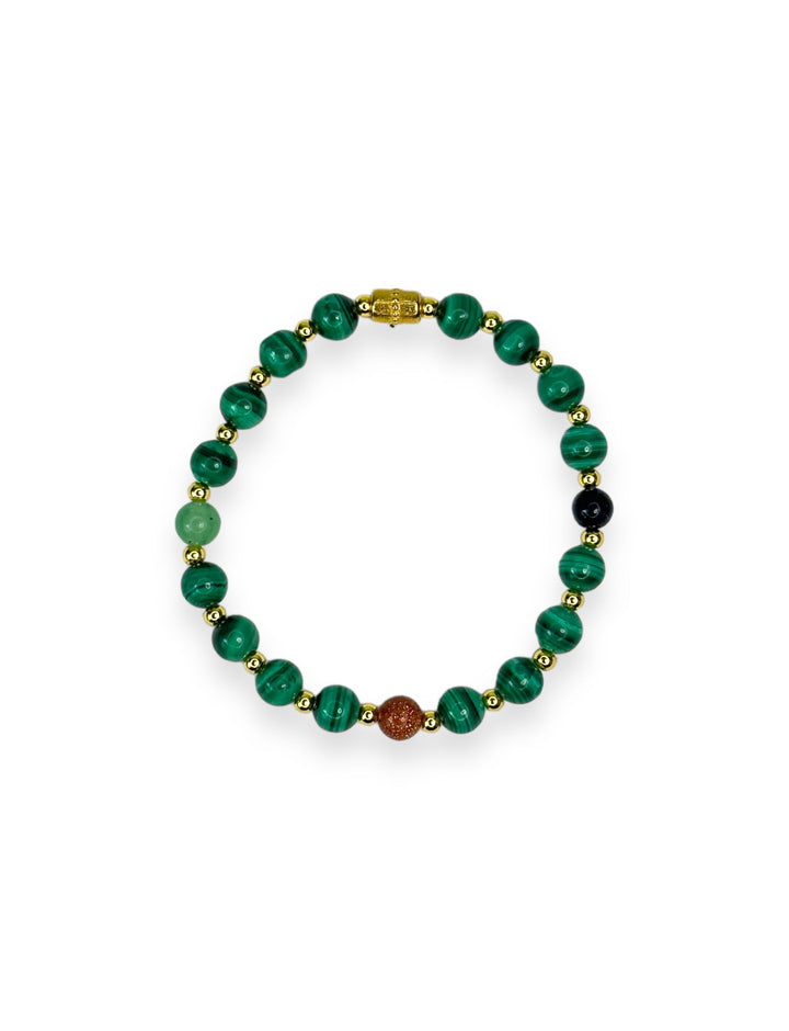 Elements Eye on the Prize Malachite Greed Bracelet