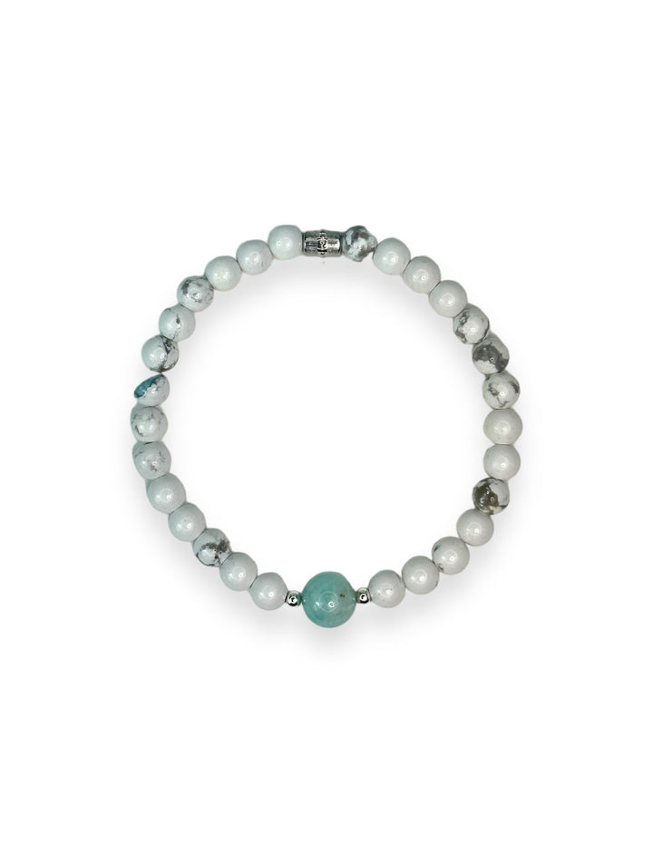 Big Amazonite Little Howlite Sins Sloth Bracelet