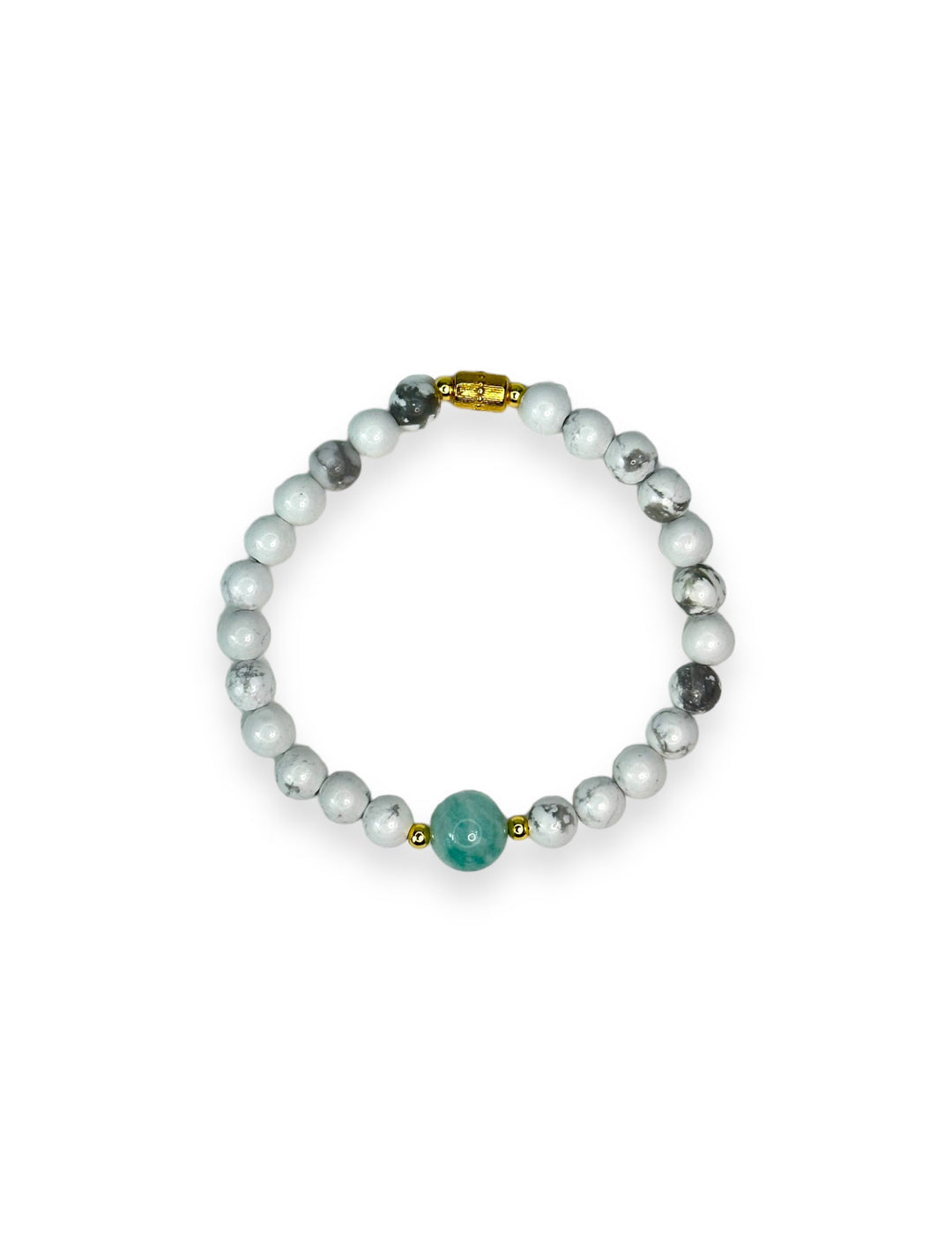 Big Amazonite Little Howlite Sins Sloth Bracelet