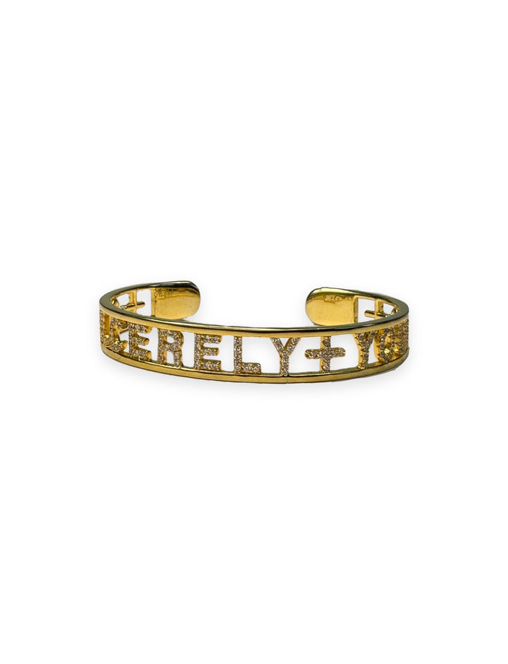 'Sin.cerely Yours' Pavè Cuff