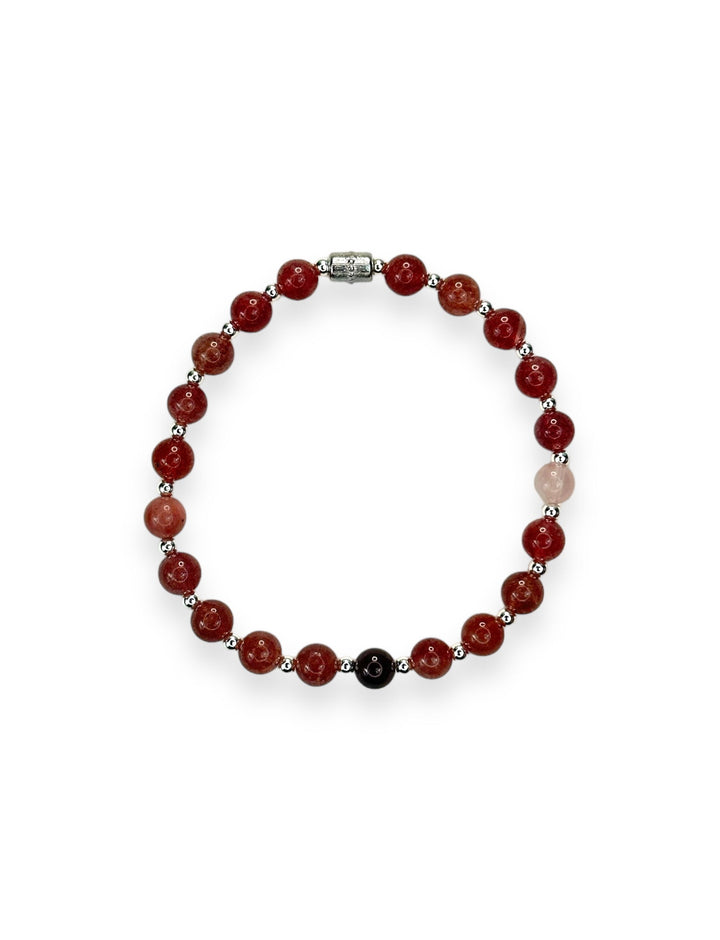 Hot under the Collar Strawberry Quartz Bracelet