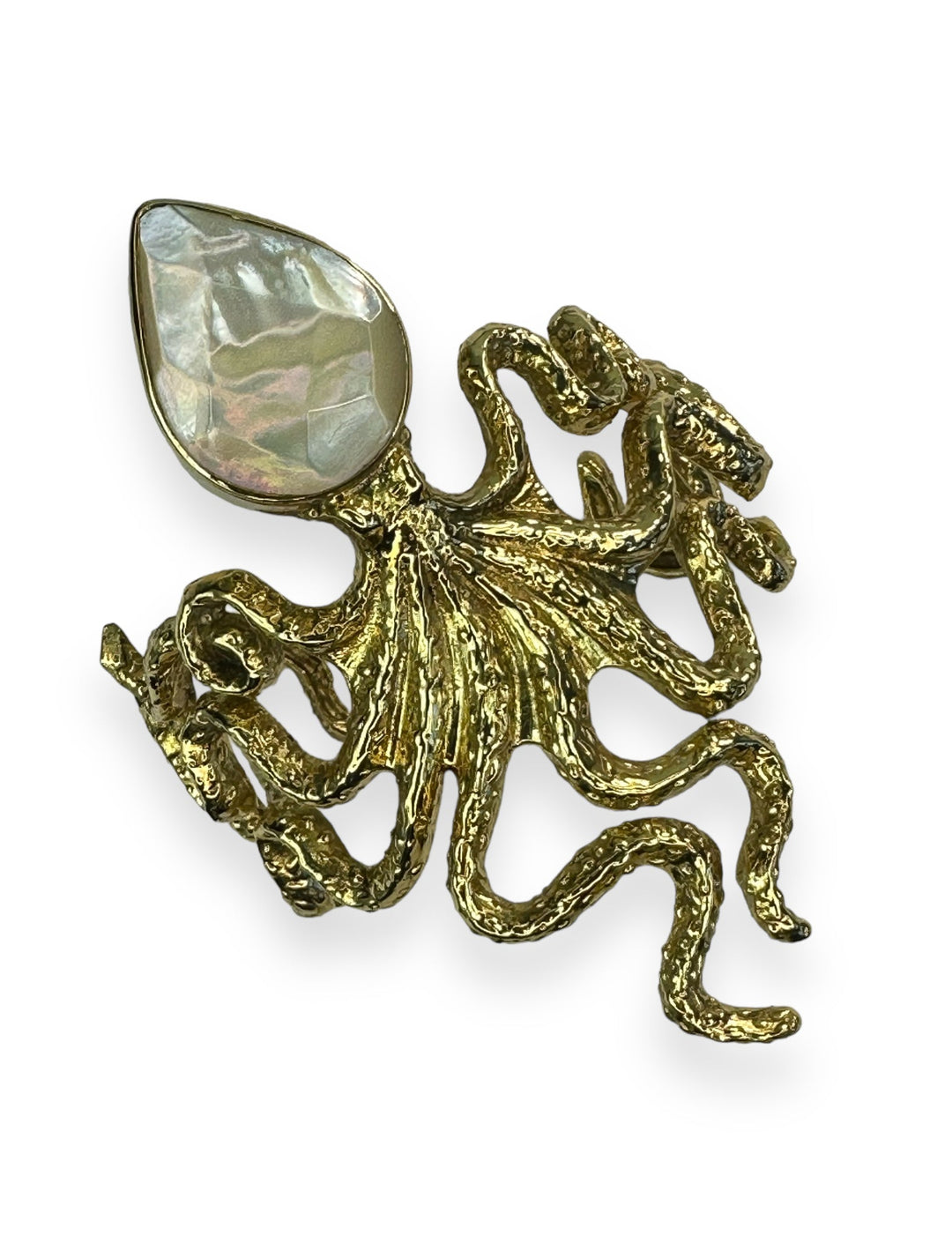 Octopussy Cuff in Gold with Mother of Pearl